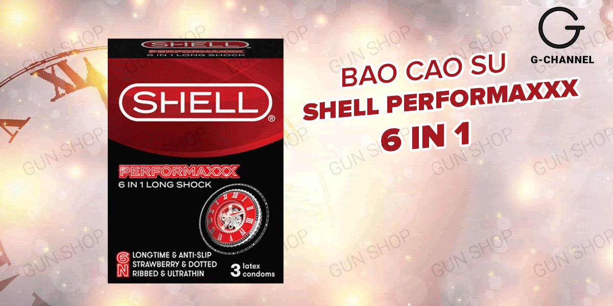 Shell Performaxxx 6 in 1 Hộp Bao Cao Su Kéo Dài Thời Gian