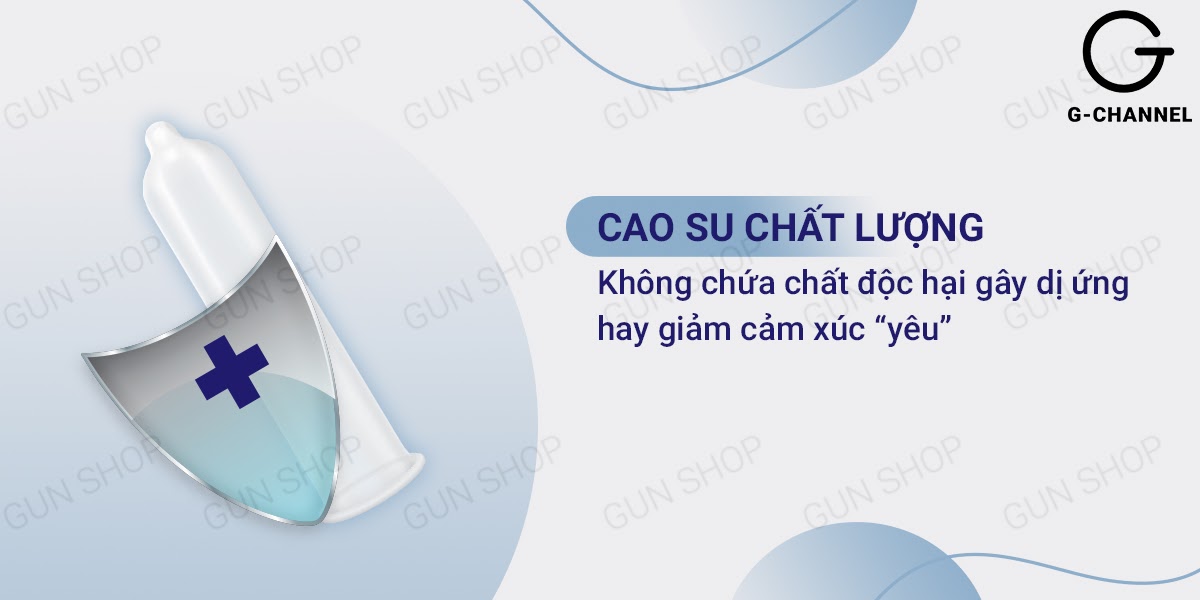 Bao cao su Liebe siêu mỏng 49mm an toàn thoải mái hộp 12 cái