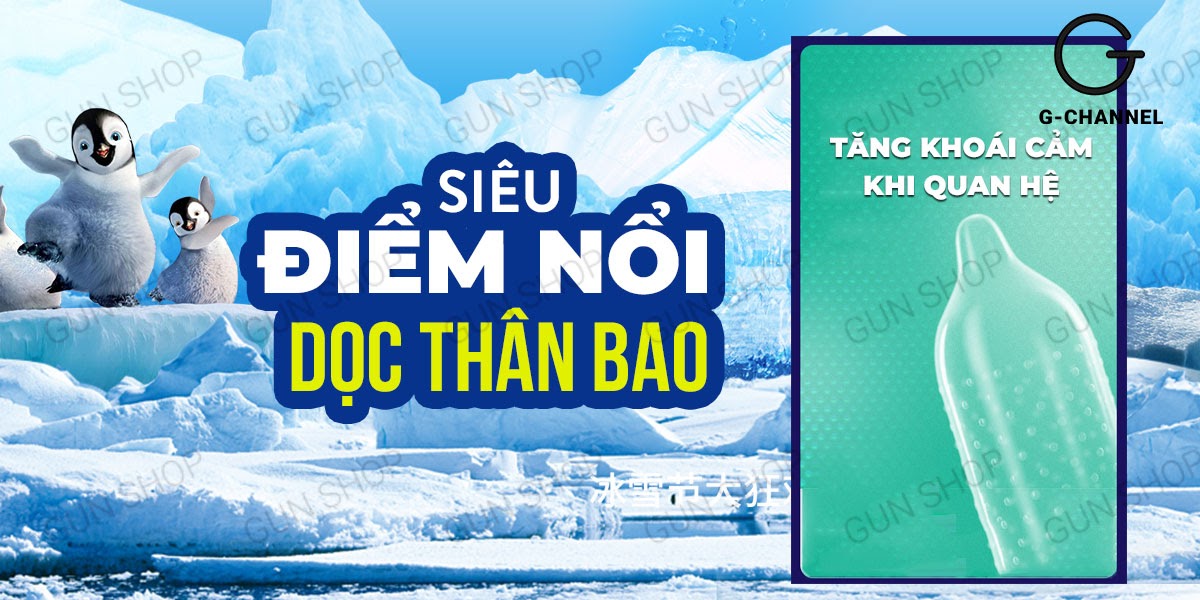 Bao cao su Muaisi Cool mát lạnh kích thích - Hộp 10 cái