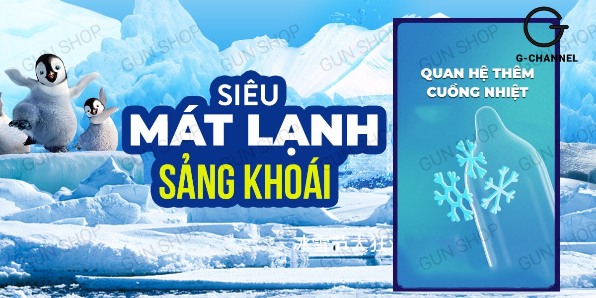 Bao cao su Muaisi Cool mát lạnh kích thích - Hộp 10 cái