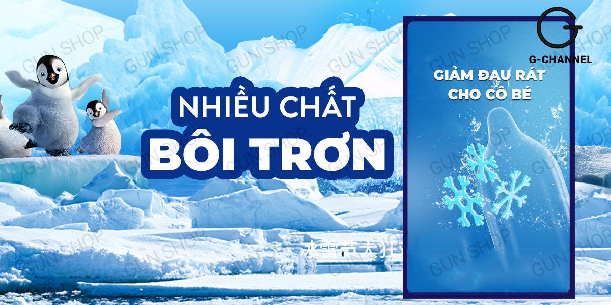 Bao cao su Muaisi Cool mát lạnh kích thích - Hộp 10 cái