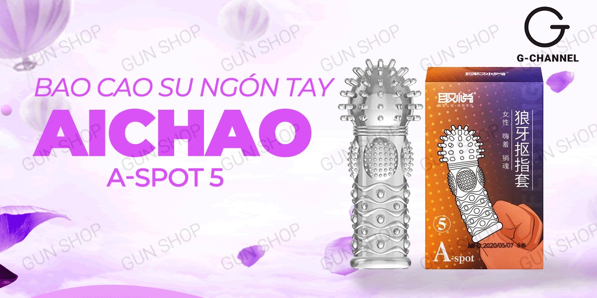 Bao cao su ngón tay Aichao A-spot 5 Gai lớn Hộp 1 Chất lượng