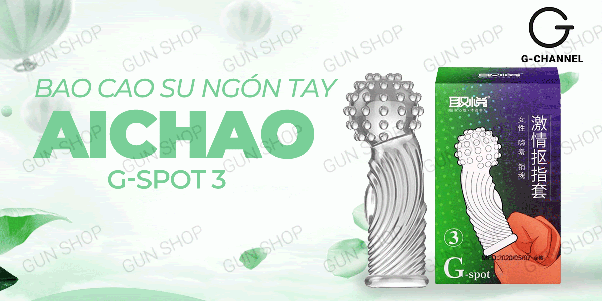 Bao Cao Su Ngón Tay Aichao G-Spot Gai Nổi Lớn Kích Thích Mua