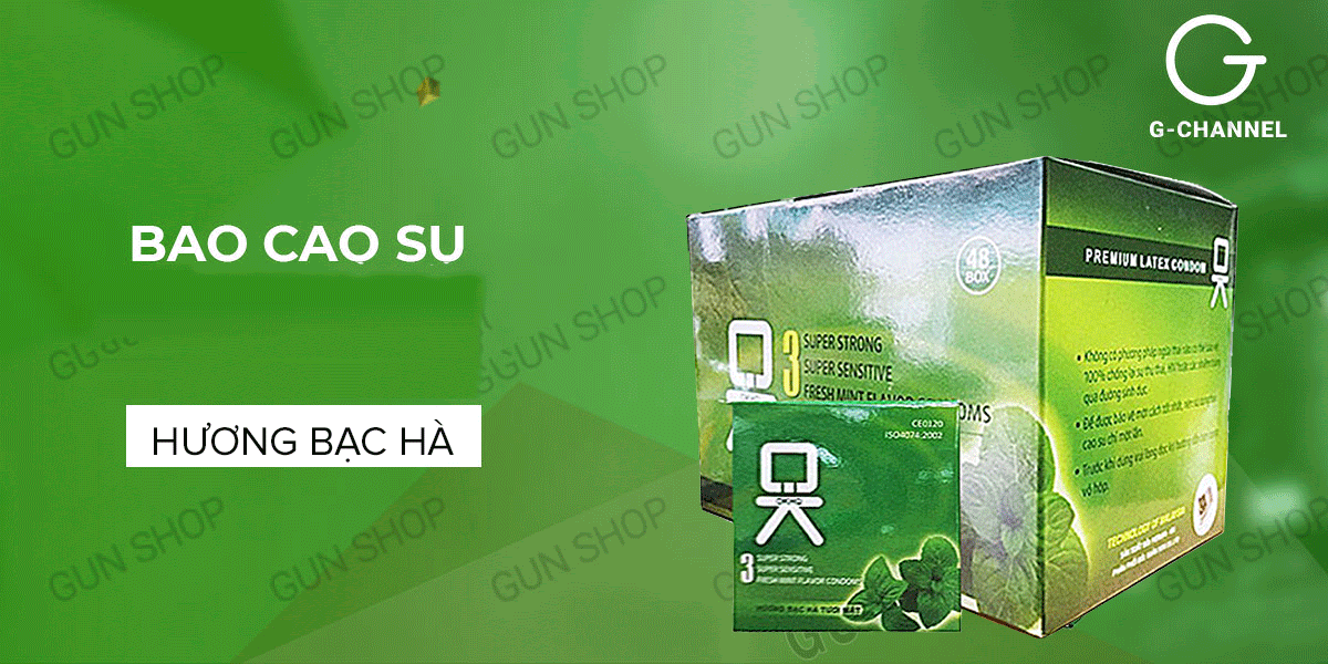 Bao cao su OKHQ bạc hà mát lạnh Hộp 144 cái giá tốt