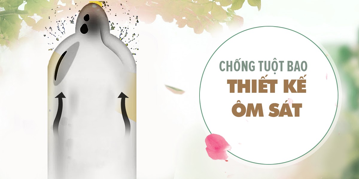 Bao cao su Quinn Nude Fit siêu mỏng an toàn không tuột 12 cái