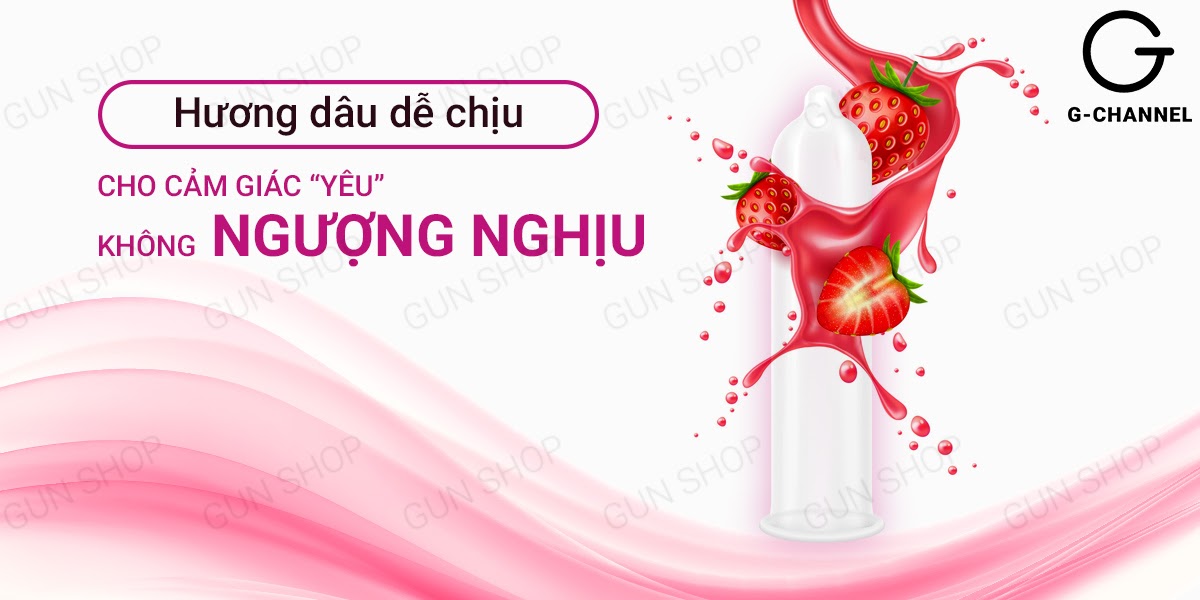 Giá sỉ Bao cao su Relax - Hương dâu - Hộp 12 cái  cao cấp