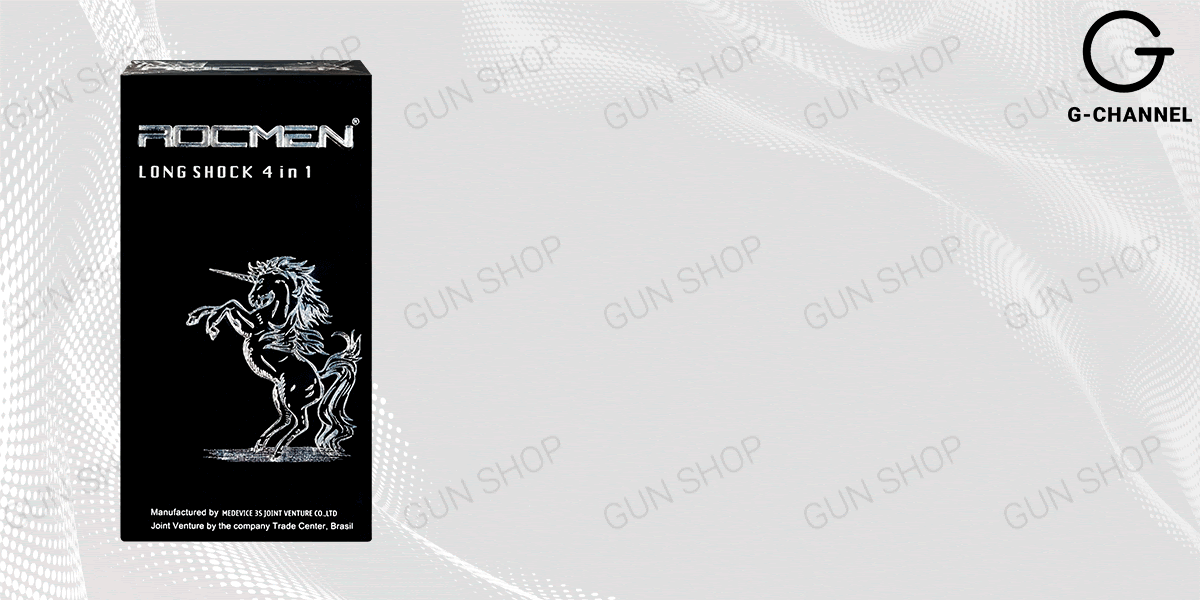 Rocmen Long Shock hộp 12 bao cao su kéo dài quan hệ an toàn