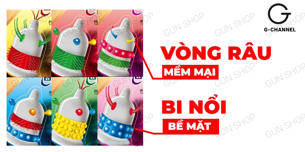 Bao cao su Runbo gân gai lớn hộp 6 cái siêu an toàn kích thích