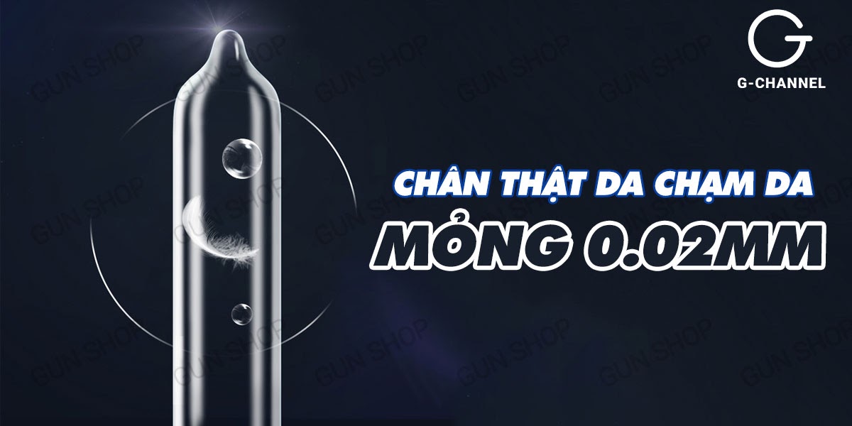 Bao cao su Sagami siêu mỏng 0.02mm 12 cái an toàn thoải mái