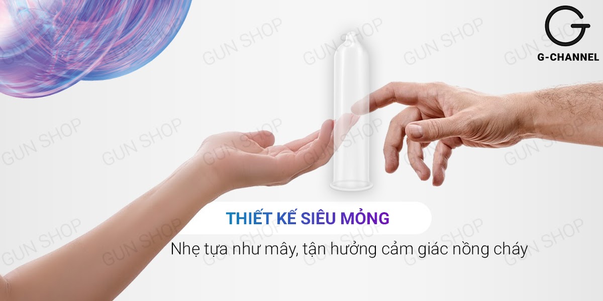 Shell Intense 0.04mm siêu mỏng - Bao cao su hộp 10 cái cực chất