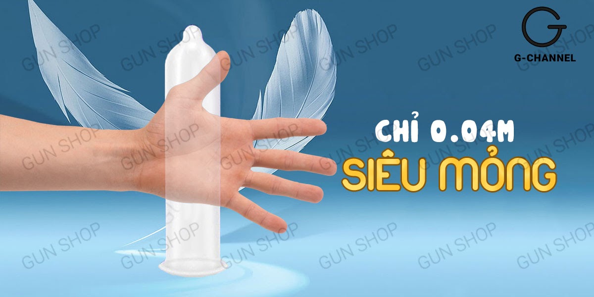Bao cao su Shell Intense siêu mỏng 0.04mm hộp 3 cái an toàn êm ái