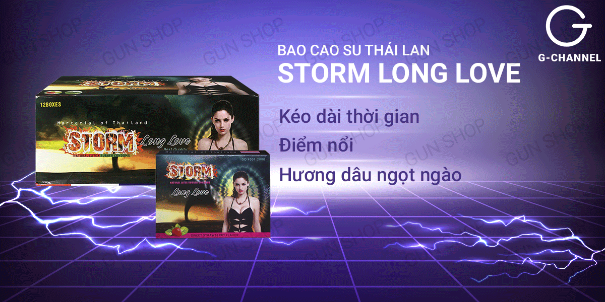 Mua Bao cao su Storm Long Love - Kéo dài thời gian - Hộp 120 cái  chính hãng