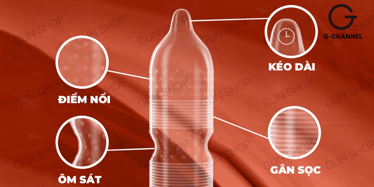 Bảng giá Bao cao su Toshiro Long Shock 4in1 - Kéo dài thời gian - Hộp 10 giá rẻ