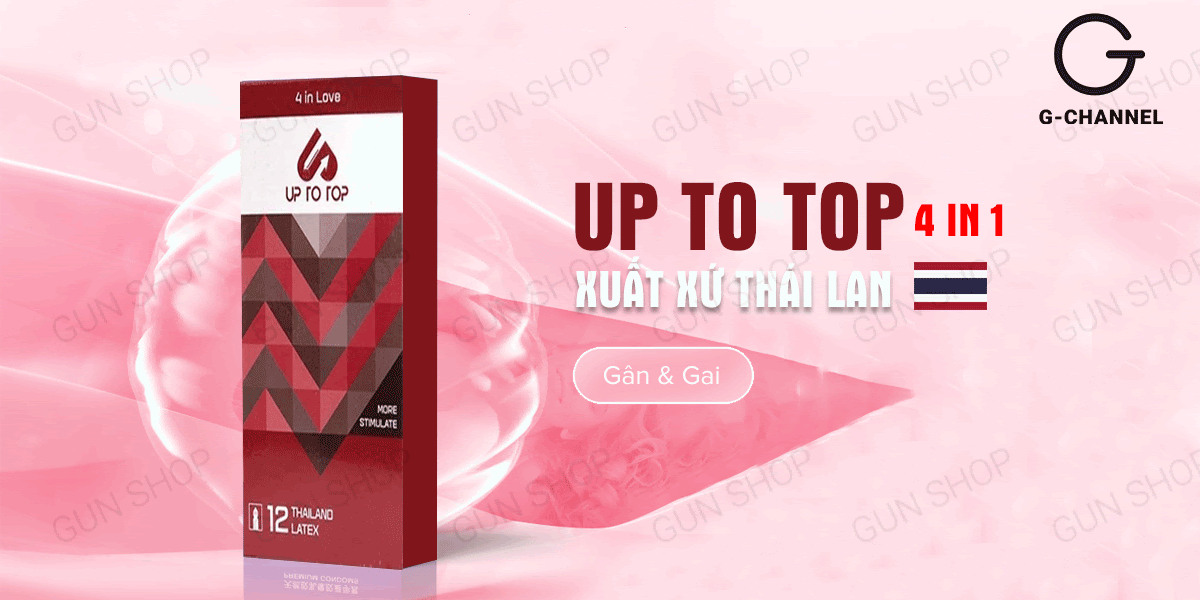 Bao cao su Up To Top 4 In Love chống xuất tinh sớm, kích thích
