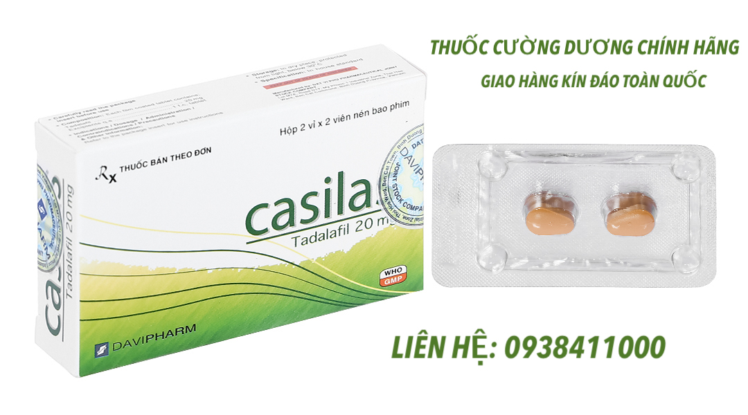 Thông tin Viên uống Casilas 20mg thuốc trị xuất tinh sớm kéo dài thời gian quan hệ cao cấp
