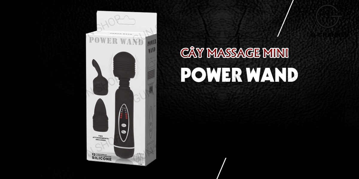 Cây massage mini 12 chế độ rung mạnh mẽ Power Wand giá tốt
