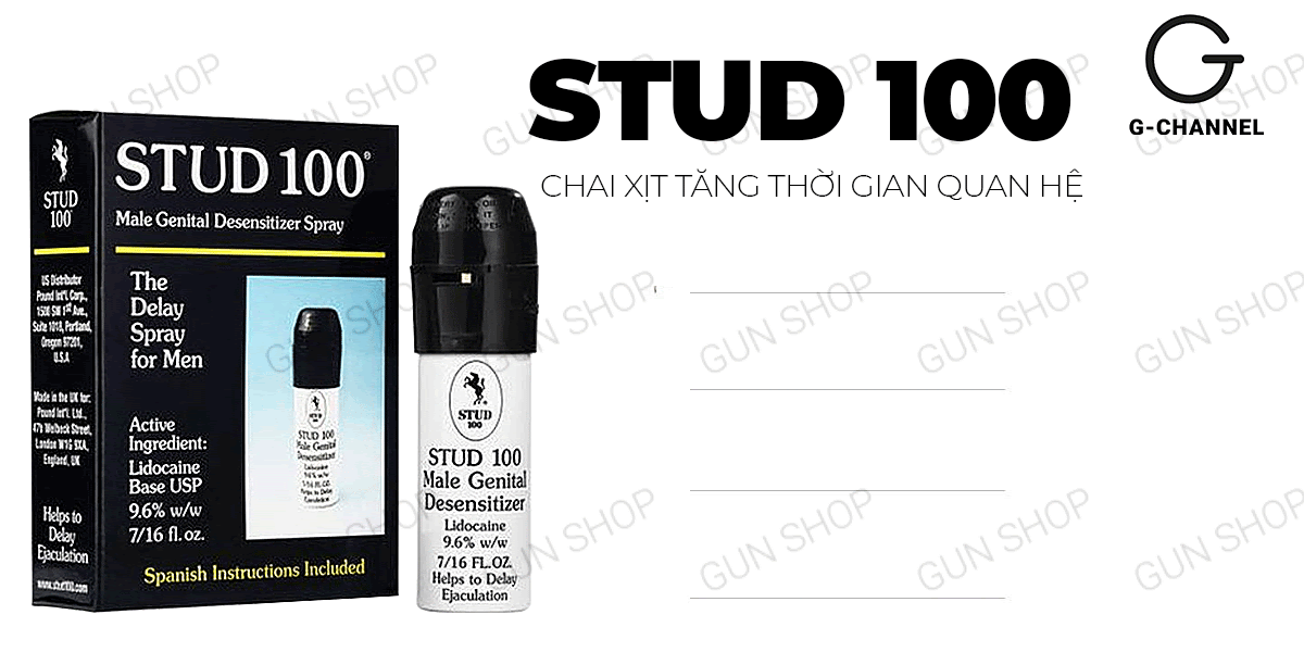 Stud 100 chai 13ml xịt kéo dài thời gian bền lâu an toàn