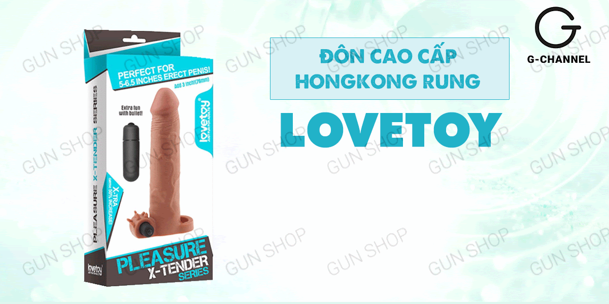 Bao cao su rung Lovetoy Pleasure X-Tender kéo dài kích thước mạnh mẽ