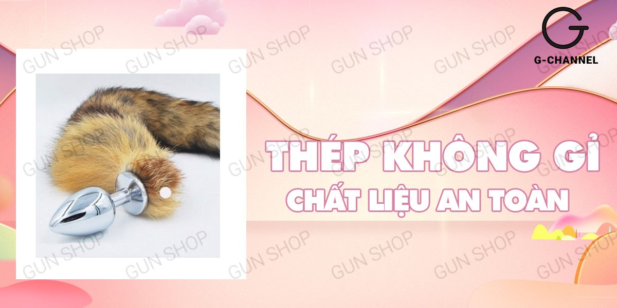 Đuôi cáo inox cao cấp gắn hậu môn kích thích khoái cảm