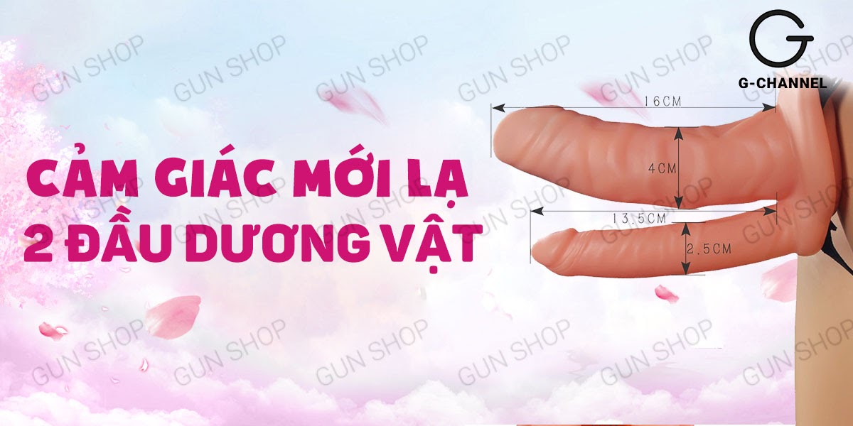 Dương Vật Giả 2 Đầu Rung Dây Đeo Pin Kích Thích Lovetoy Unisex