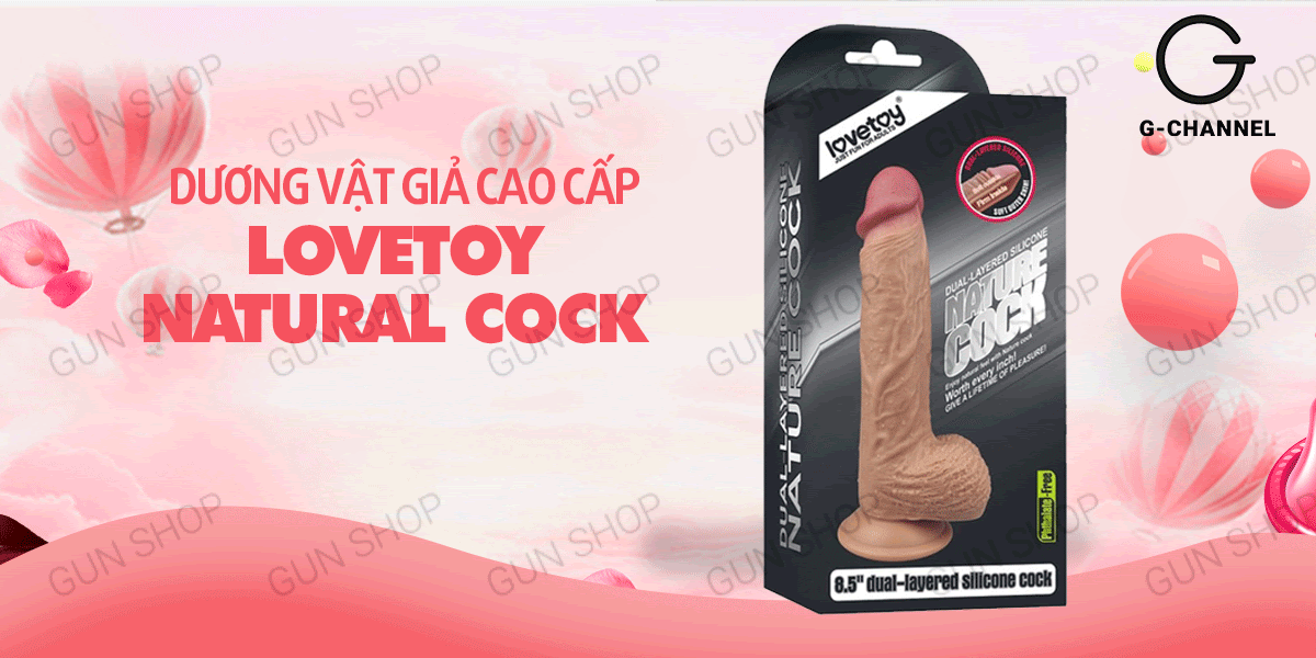 So sánh Dương vật giả cao cấp dính tường 18cm - Lovetoy Natural Cock giá rẻ