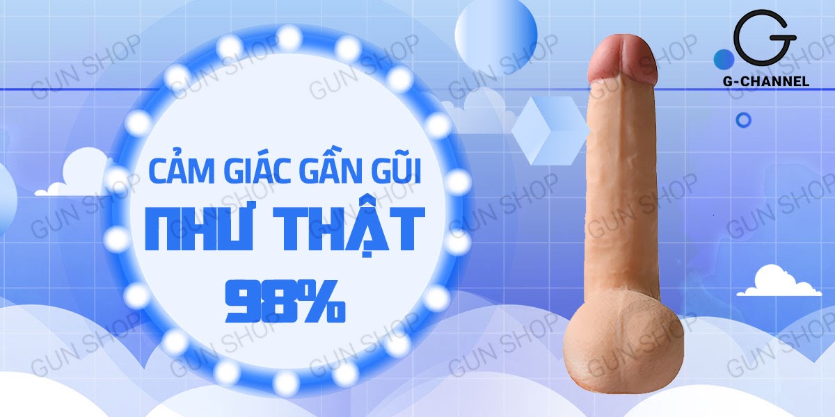 Dương vật giả rung 10 chế độ có bìu pin sạc Lovetoy Real Softee