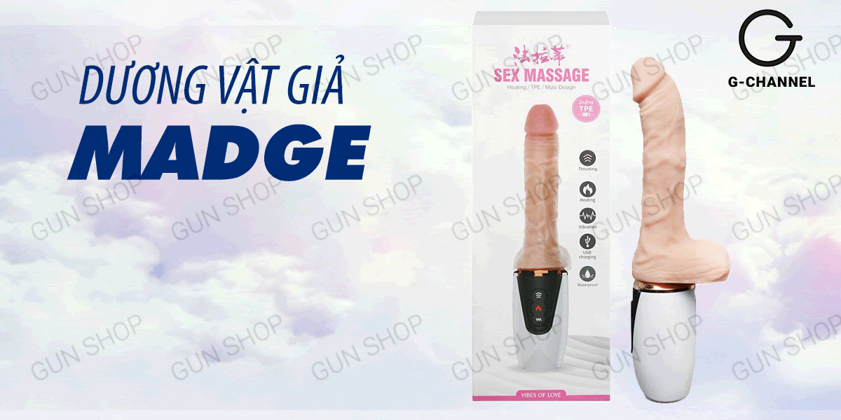 Dương vật giả Dibe rung thụt tỏa nhiệt sạc USB nhập khẩu giá tốt