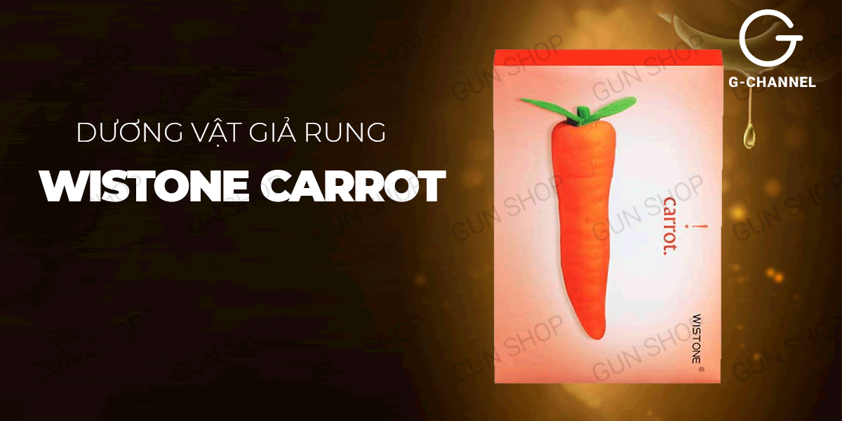Review Dương vật giả ngụy trang rung đa chế độ hình quả cà rốt - Wistone  tốt nhất