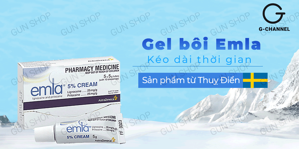 Gel Emla Cream 5% 5g chống xuất tinh sớm tăng khoái cảm