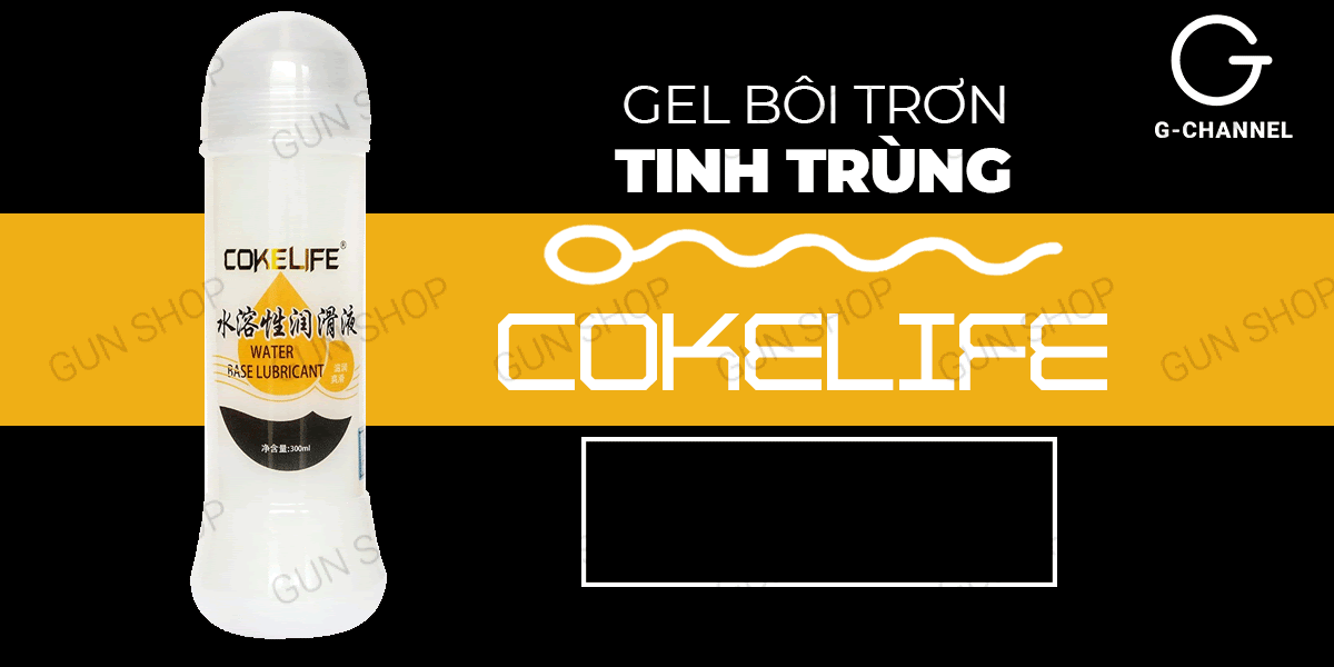 Gel bôi trơn tinh trùng Cokelife 300ml tăng khoái cảm, an toàn