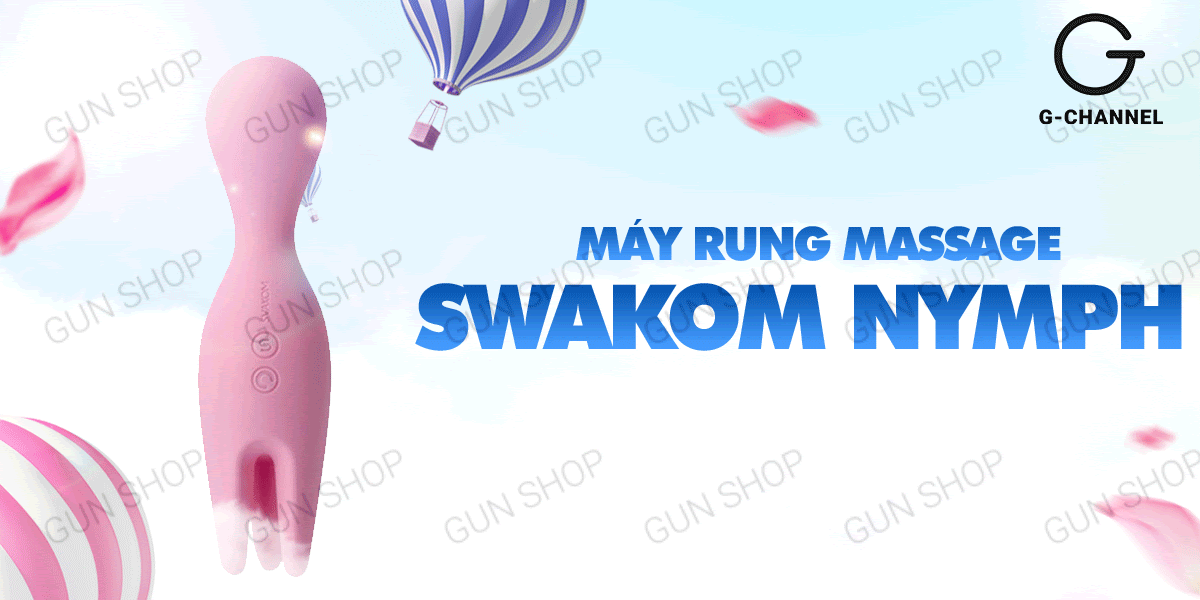 Máy massage 2 đầu sạc điện Svakom Nymph rung mạnh tăng khoái cảm