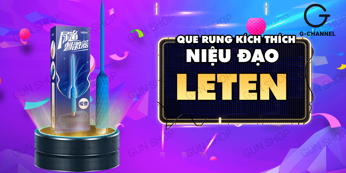 Que rung niệu đạo nam 7 chế độ đa năng Leten pin tiện lợi