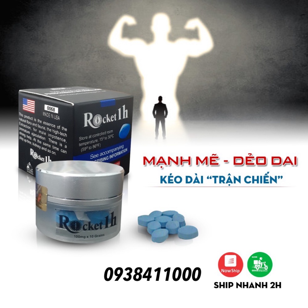 Đại lý Rocket 1h Mỹ chính hãng viên uống cường dương kéo dài thời gian chống xuất tinh Nam giới giá rẻ