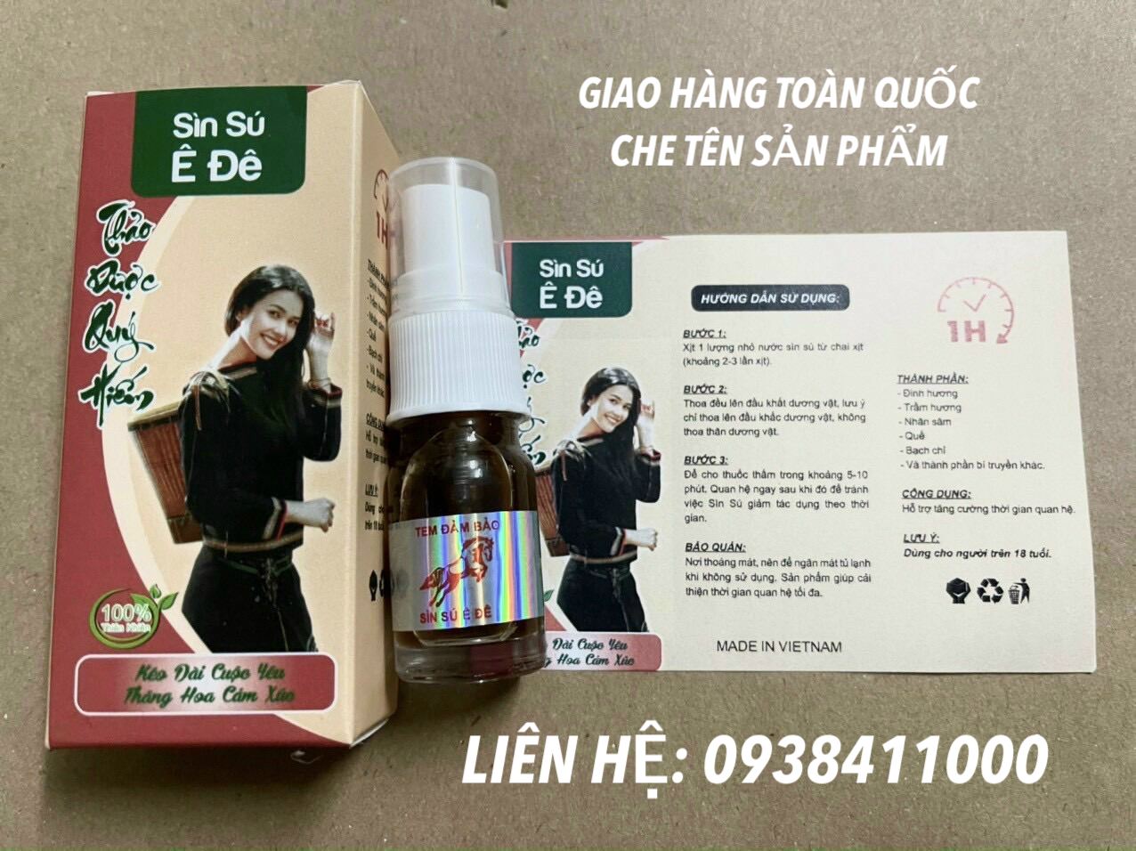 Sìn sú xịt Ê Đê chính hãng cao cấp chai lớn tăng cường sinh lực