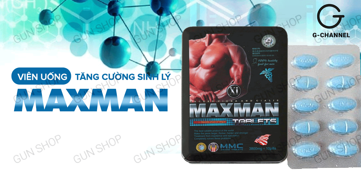 Bảng giá Maxman chính hãng cương dương kéo dài thời gian chống xuất tinh sớm hộp 10 viên mới nhất