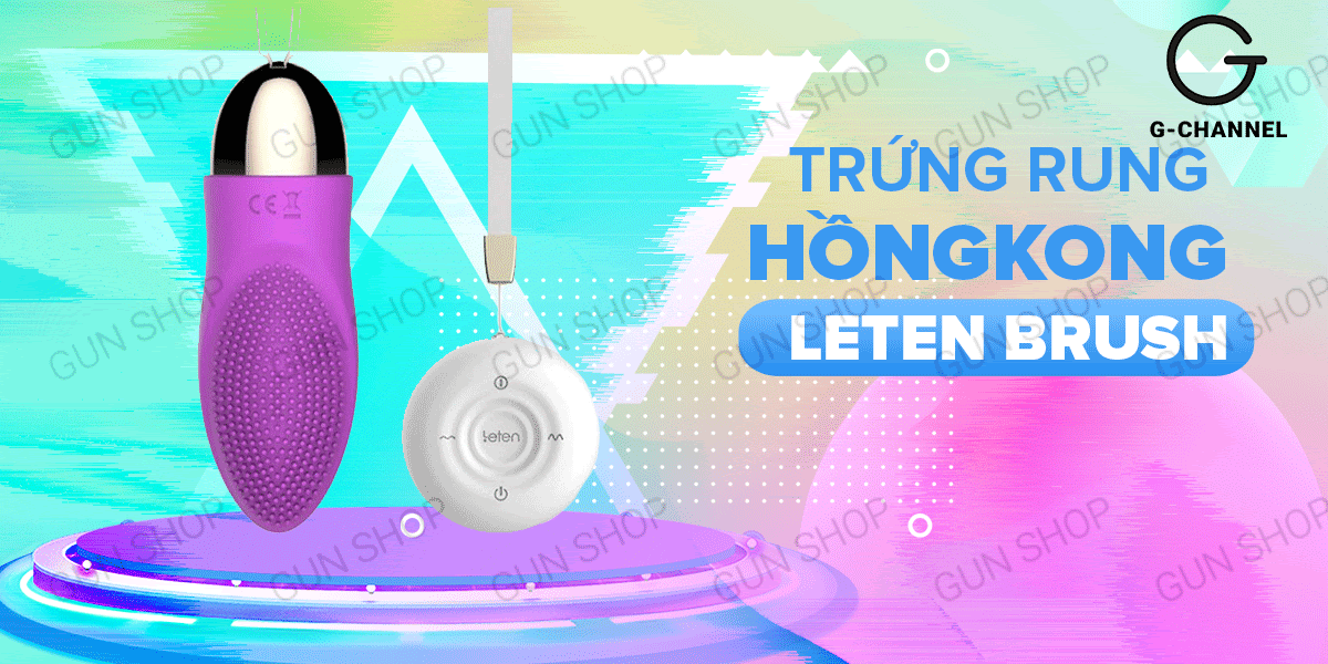 Trứng rung Leten Brush sạc điện không dây, massage siêu mạnh