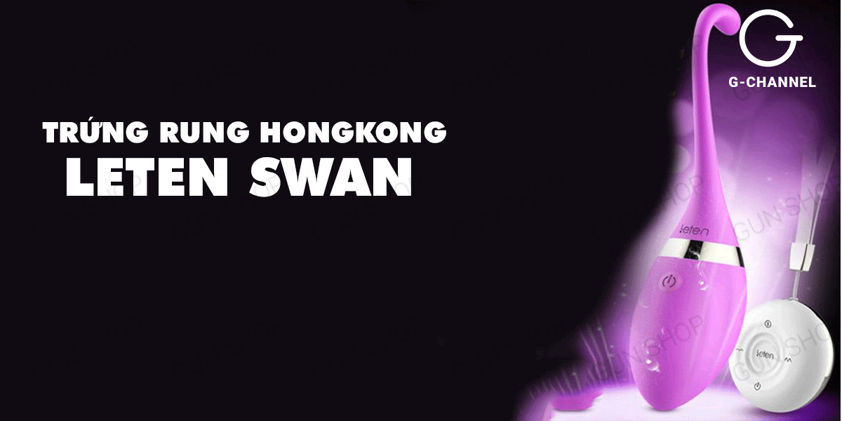 Trứng rung Leten Swan sạc điện không dây cao cấp, siêu bền