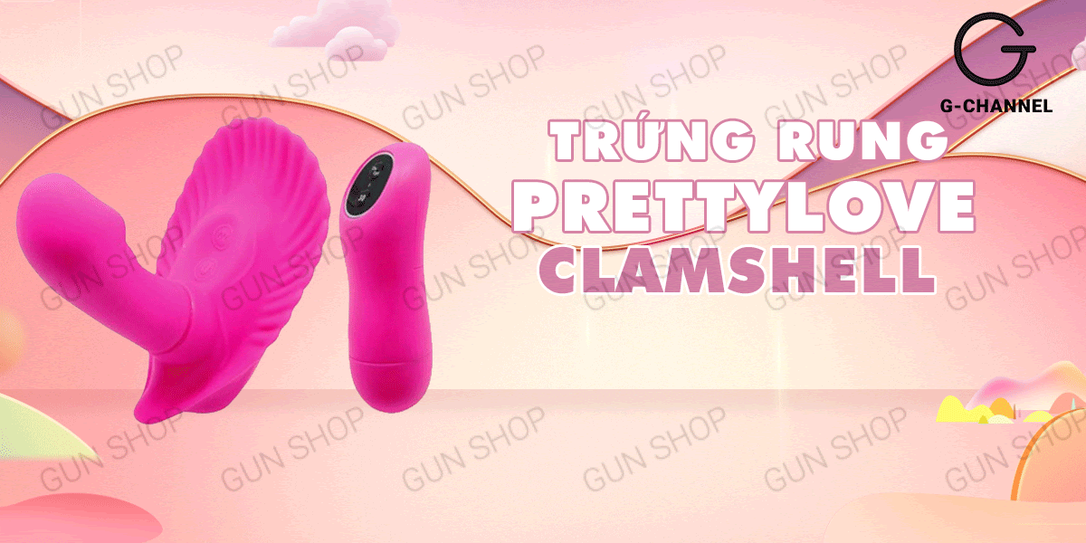 Trứng rung điều khiển từ xa đa chế độ Pretty Love ClamShell siêu kích thích