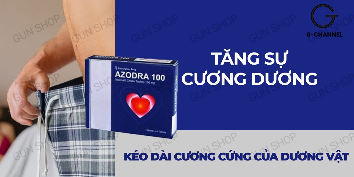 Kho sỉ Azodra 50mg viên uống hỗ trợ cương dương kéo dài thời gian tăng cường sinh lý - Hộp 4 viên giá rẻ