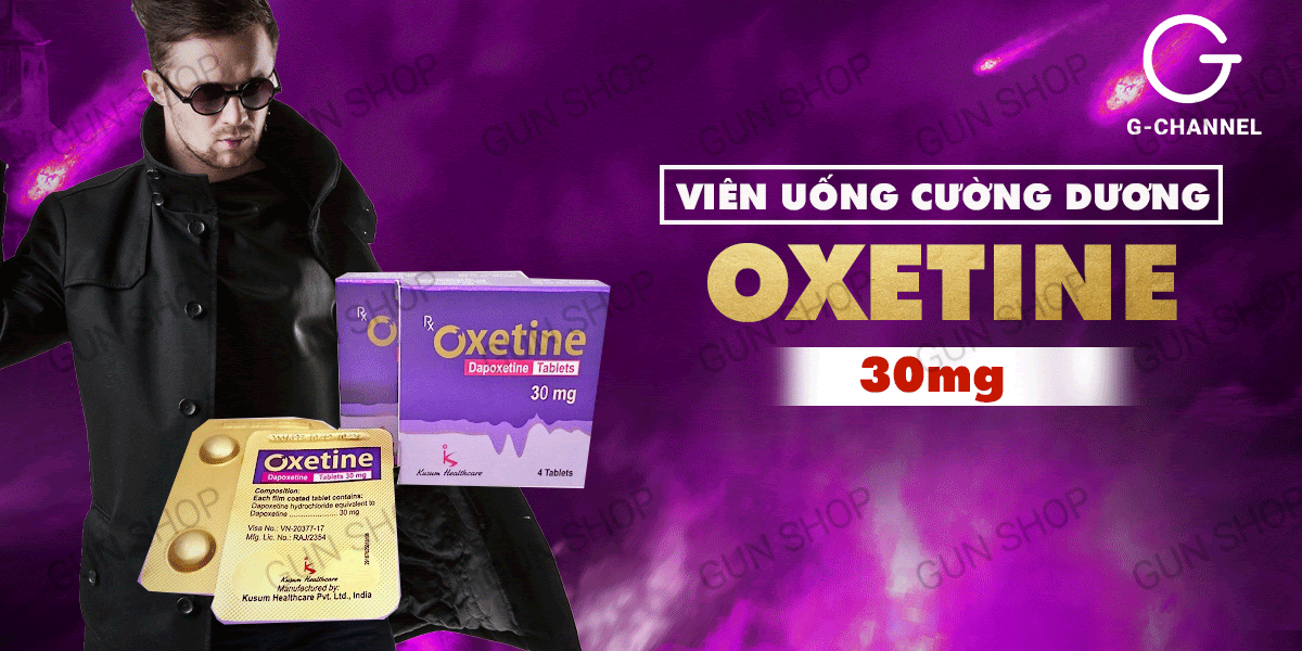 Viên uống Oxetine 30mg Cường Dương - Hộp 4 Viên Chính Hãng