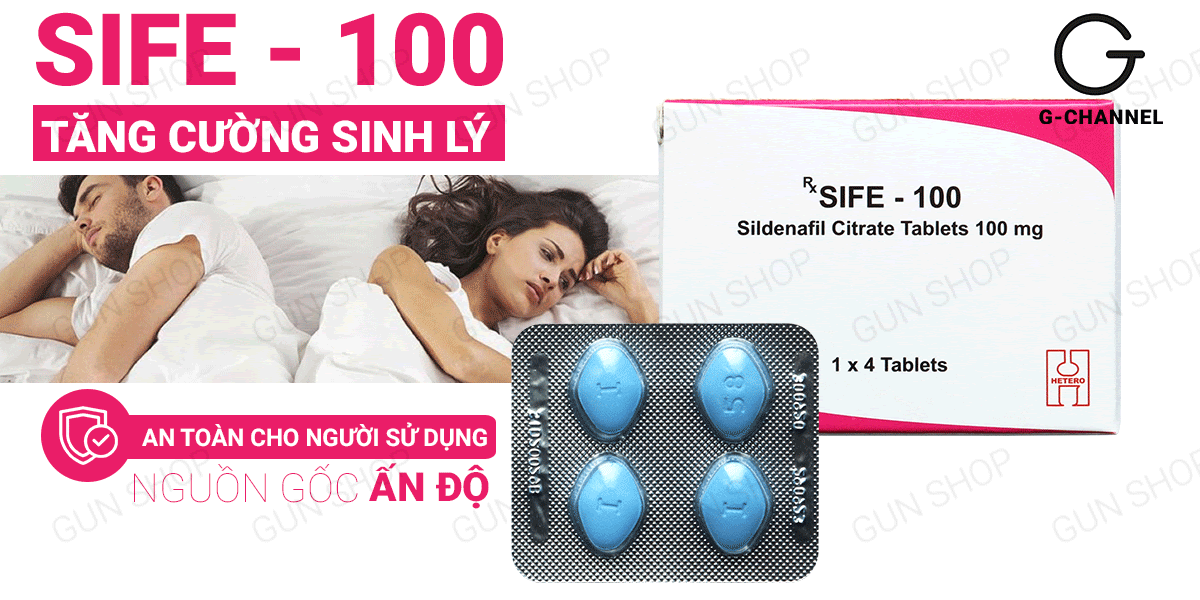 Cung cấp Viên uống hỗ trợ cương dương tăng cường sinh lý Sife 100 - Hộp 4 loại tốt