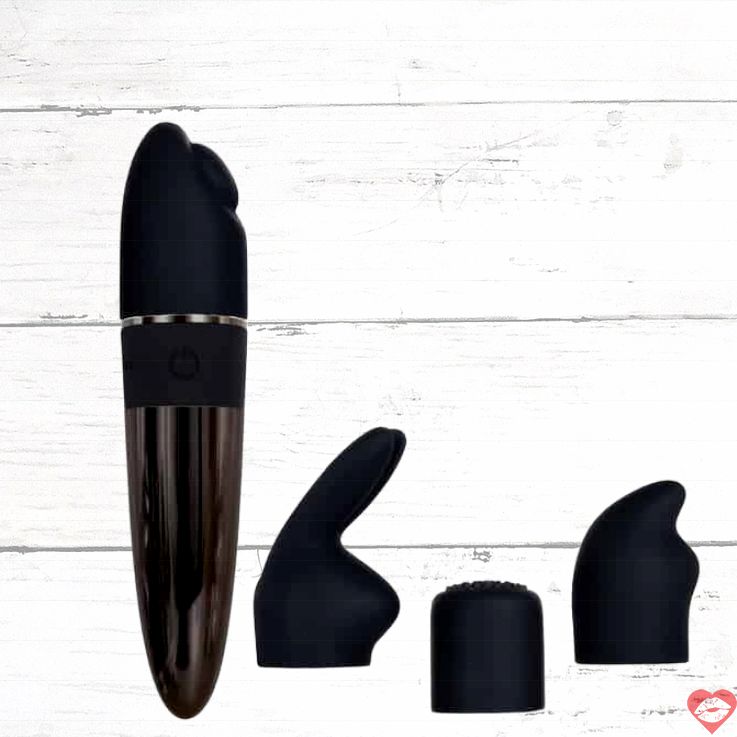 Evolved Tiny Black Bullet Vibro Đa Năng Thay Nasadka 