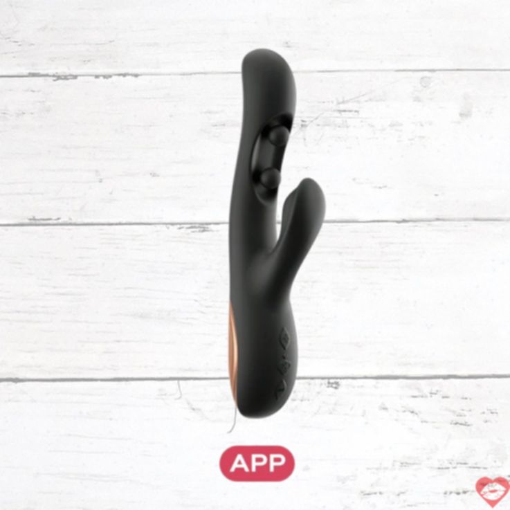 Honey Gem Rabbit App Đen Dual Ball Rung Thú Vị Cao Cấp