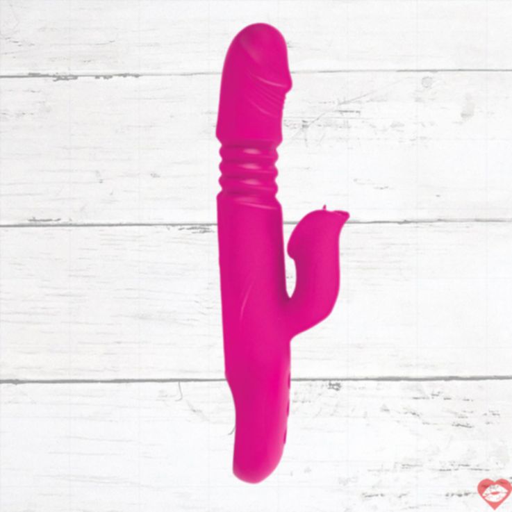 Rabbit Nasstoys Hồng 23cm Rung Hút Đâm Nóng Bỏng 
