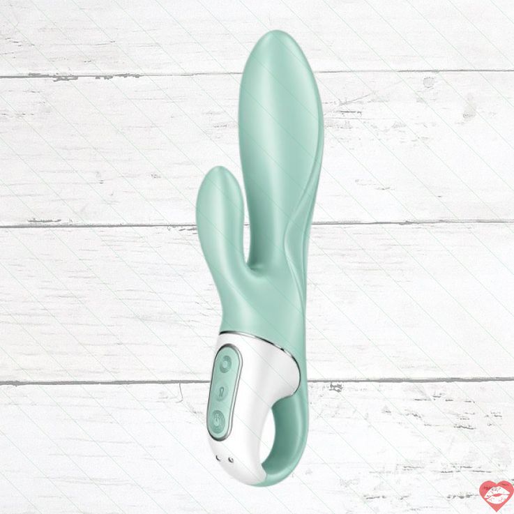 Satisfyer Air Pump Bunny 5 Xanh Bơm Rung Thỏ Đỉnh
