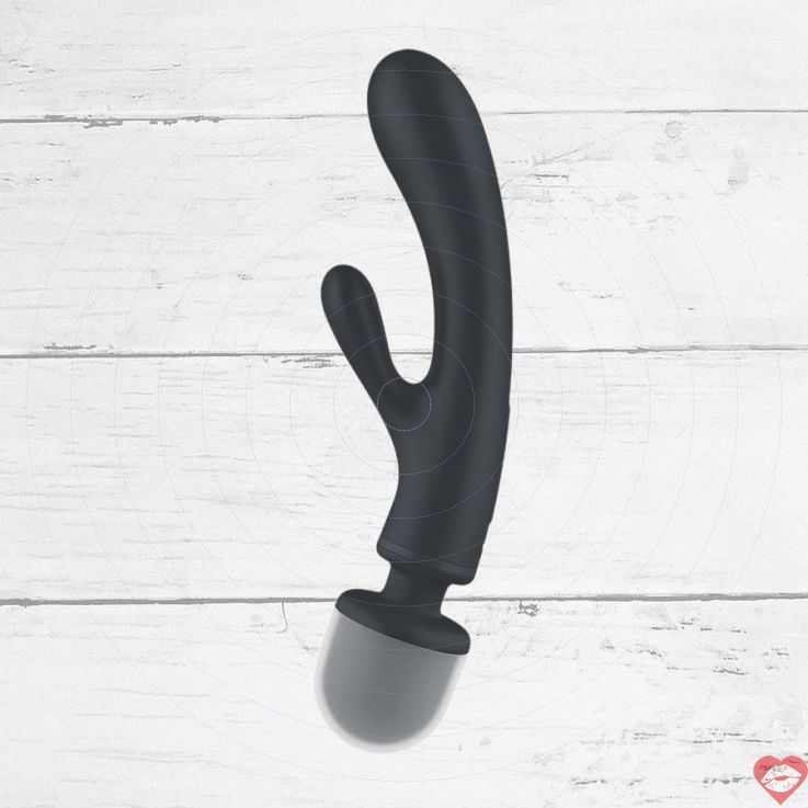 Satisfyer Triple Lover xám rabbit rung 3 khoái mạnh mẽ ướt át