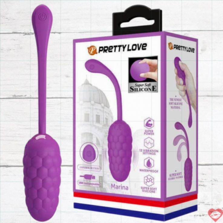 Pretty Love Marina Egg Tím Rung 12 Chế Độ USB