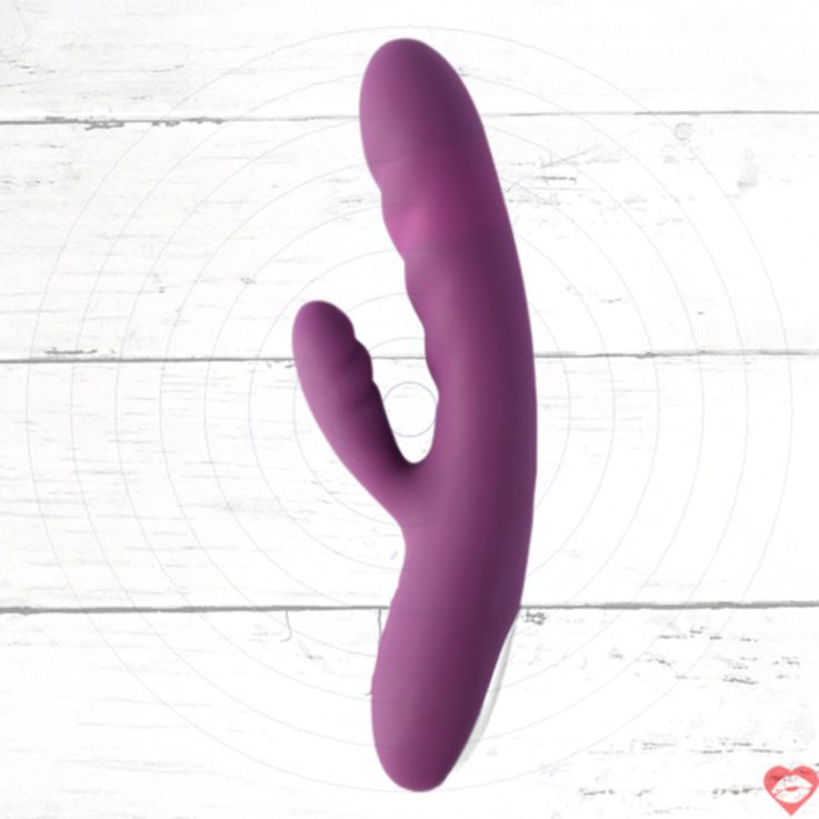 SVAKOM Avery Rabbit Thru Thrusting Vibrator Pink Purple G-Spot Orgasm