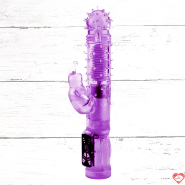 Vibrô thỏ Baile Happy Rabbit hồng xoay gel mạnh mẽ