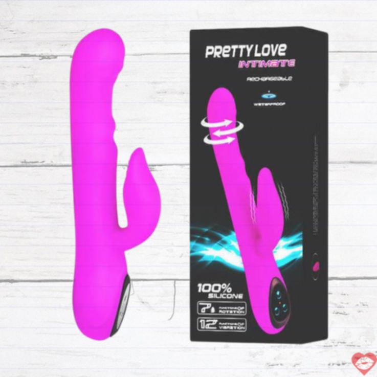 Pretty Love Intimate Thỏ Rung Xoay Hồng Phấn Đỉnh Cao